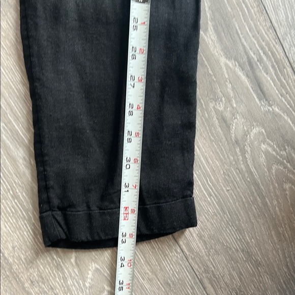 Linen Black Pants Capri Joggers - Picture 4 of 8